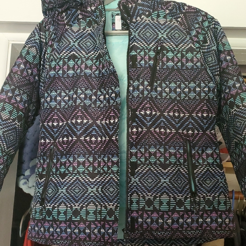 Place Kids Geometric Pattern Jacket - Black, Purple, Blue